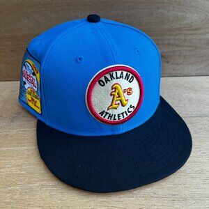 MITCHELL & NESS TOPPS OAKLAND A’s FITTED 7 3/8 HAT Structured Embroidered NEW